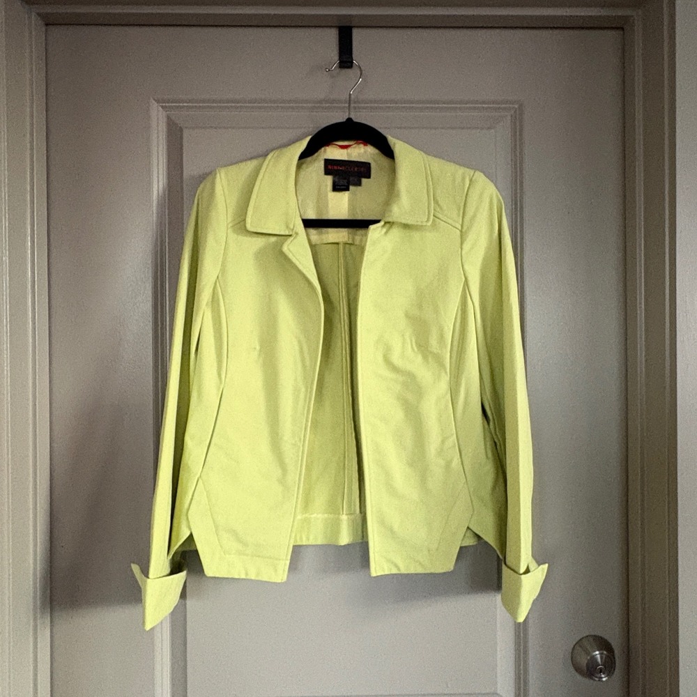 Nina McLemore Structured Vented Blazer Lime Green Size‎ 2